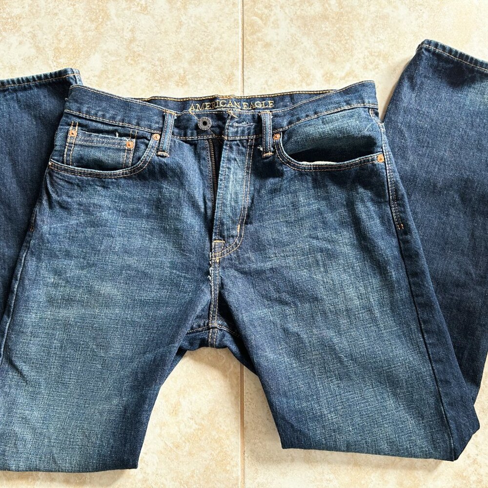 Men's American Eagle Jeans 32 x 32, Dark Wash, Mens Jeans